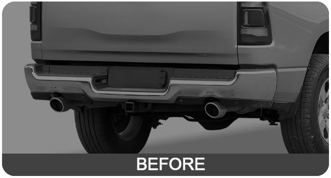 Ram 1500 Rear Back Bumper with Lights for 2019-2025 Dodge , 2019 2020 2021 2022 2023 2024 2025 Dodge Ram 1500(Exclude Classic) Truck Steel Rear Bumper w/LED Lights, D-rings