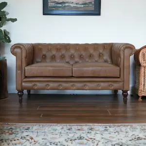 Buffalo Leather Chesterfield Sofa