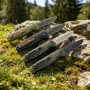 4300 Folding Pocket Knife with Clip - D2 Steel Blade, G10 Handle, CNC Machined - EDC Utility & Gift 4300 Folding Pocket Knife with Clip - D2 Steel Blade, G10 Handle, CNC Machined - EDC Utility & Gift