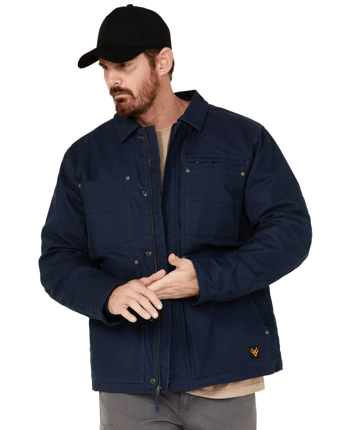 Hawx Men's Men'S Lined Chore Coat - Hxfa23o36-Nvy