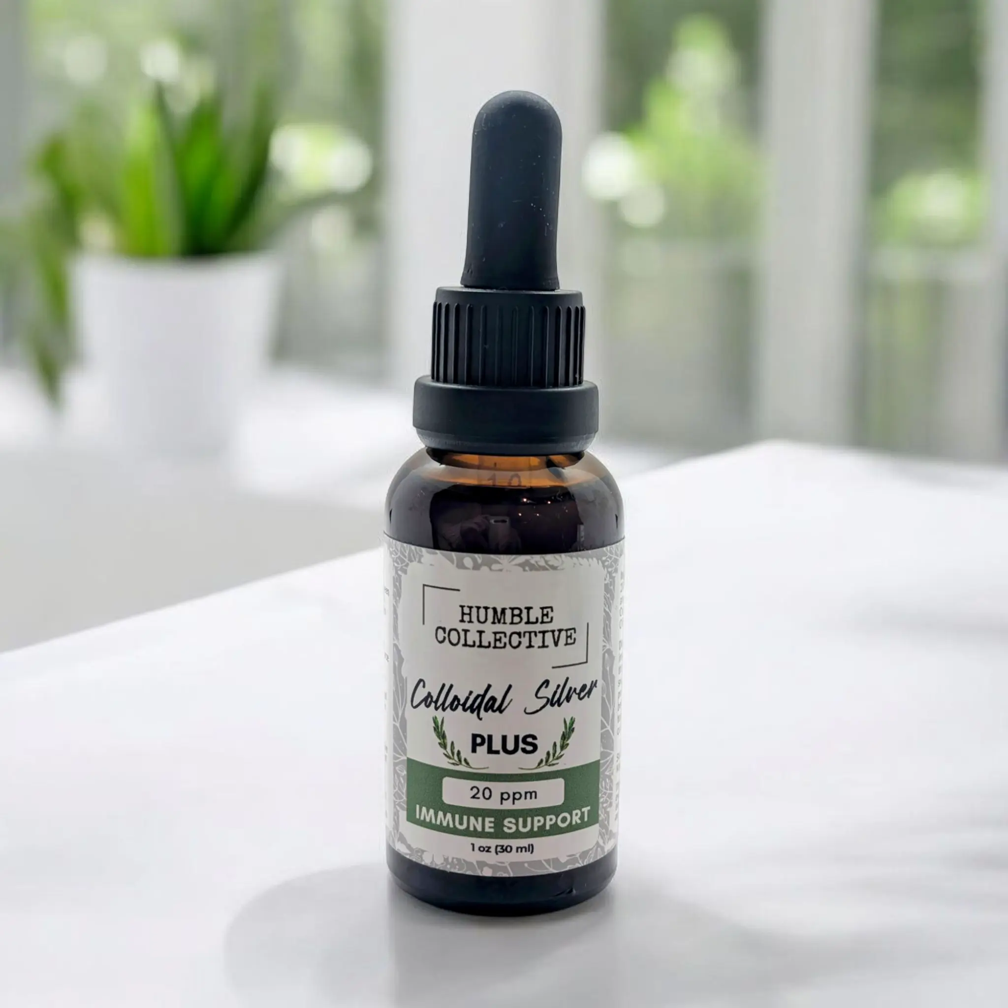 Humble Collective Colloidal Silver Plus Tincture + Oregano and Olive Leaf vitamin immune support pure ingredient