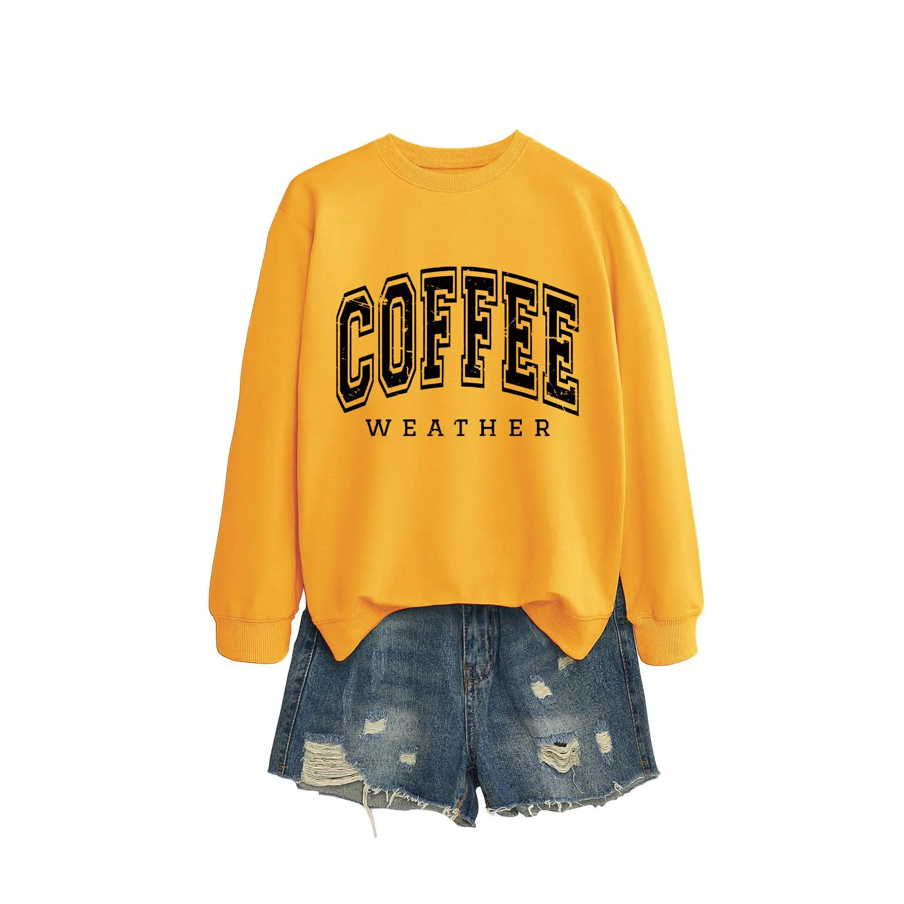 Yellow hoodie (black lettered picture)