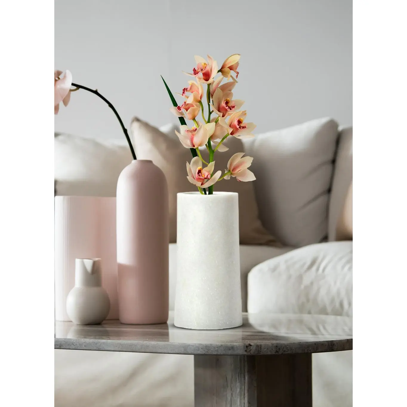 White Marble Vase Collection