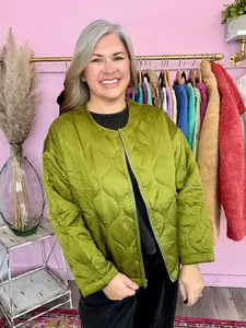 Avocado Quilted Jacket