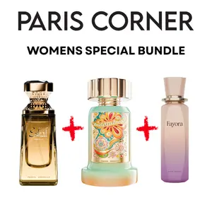 Paris Corner Women's Special Bundle – Fayora, Eshal Vanilla & Indomitable | 3 x 3.4oz (100ml) Eau de Parfum