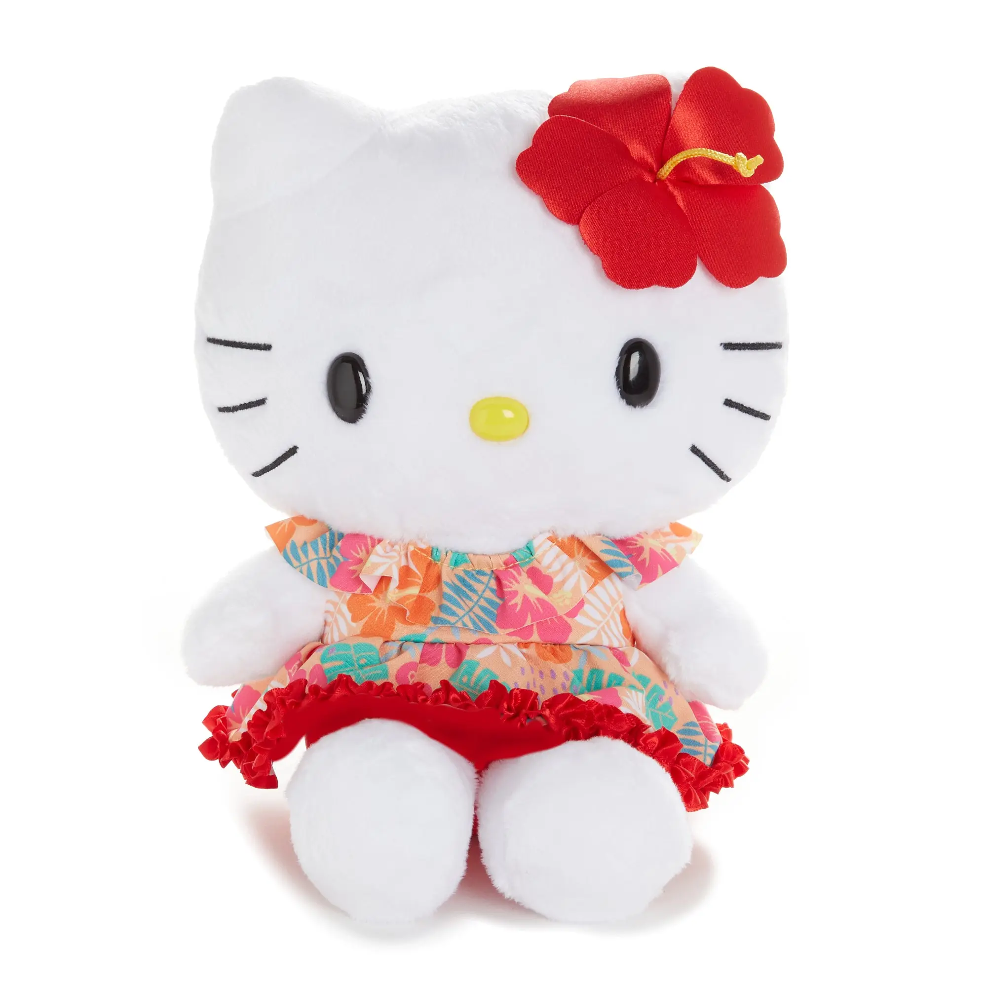 Hello Kitty 8" White Plush (Island Hibiscus Series)