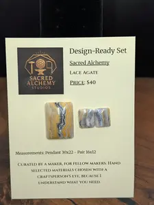 Rectangle Shape - Lace Agate - Design-Ready Set