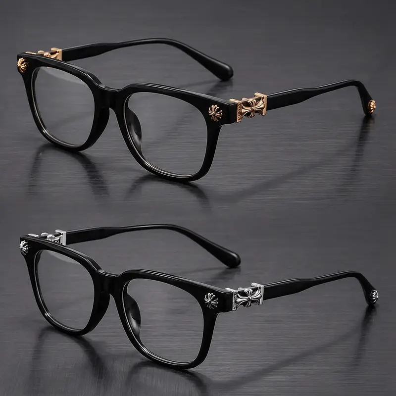 Men's Plastic Square Frame Eyeglasses, Casual Retro Style, Suitable for Daily Wear, College, Commuting, Home Use, Stylish Square Frames, Trendy Casual Frames, Trending Glasses, Square Frame Eyewear, Fashionable Frames Glasses, Fashion Glasses
