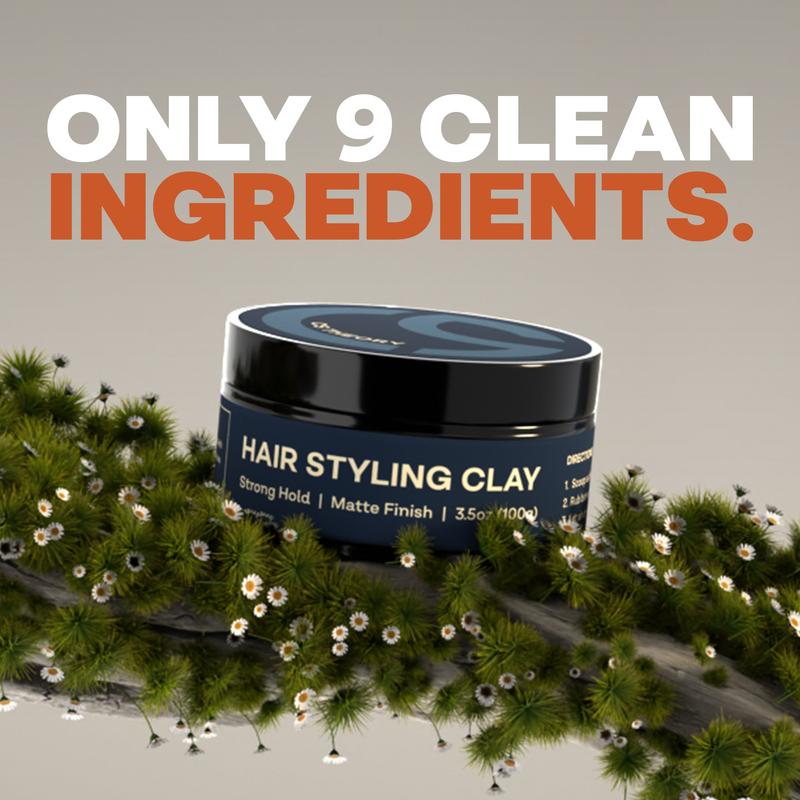 CS THEORY Hair Styling Clay for Men - Strong Hold Matte Finish Lightweight Non-Greasy Formula Adds Texture Volume and Control 3.5 oz