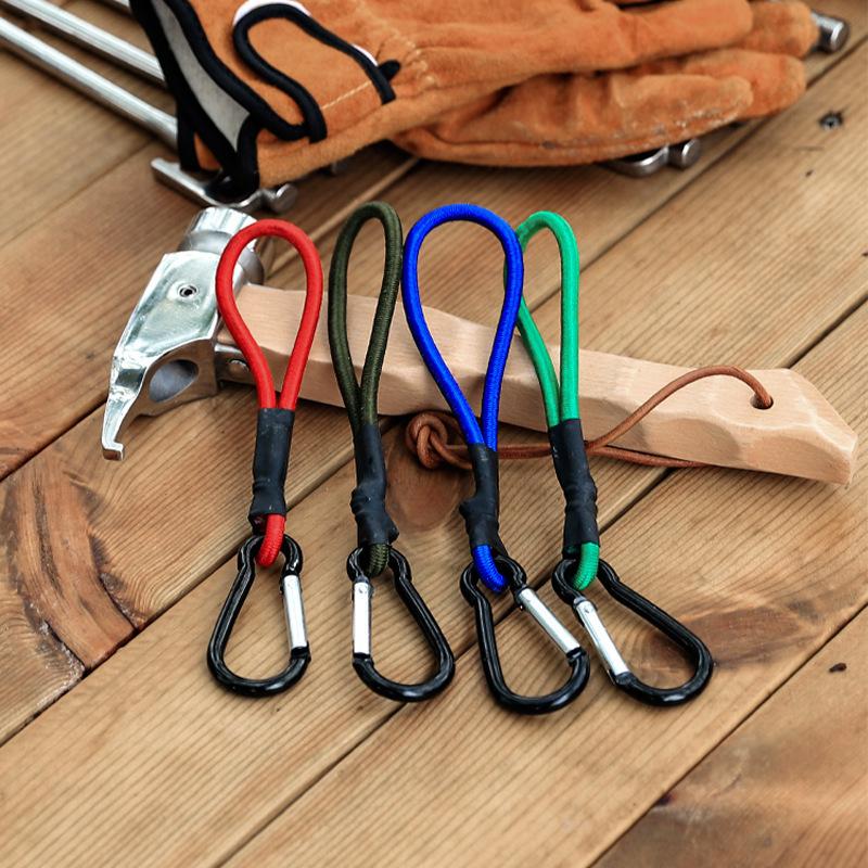 6-Pack Heavy Duty Bungee Cords with Hook Ends, Carabiner Clips, Elastic Rope - Camping Tent, Truck Storage Secure Hold Tie Down Outdoor Gear Straps
