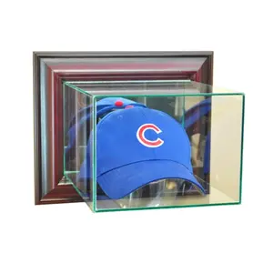 Perfect Cases  Wall Mounted Cap & Hat Display Case- Cherry