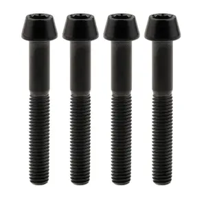 Titanium Ti Bolt M5x9 16 18 20 25 30 35 40 45 50 55 60mm Tapered Head Screws  (M5x35mm, Black)