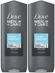 Dove Men + Care Body & Face Wash, Clean Comfort, 13.53 Fl Oz (Pack of 2)