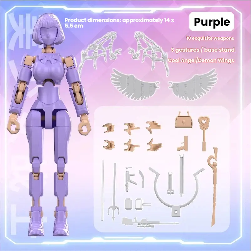 Magical Girl Purple + Wings + Stand