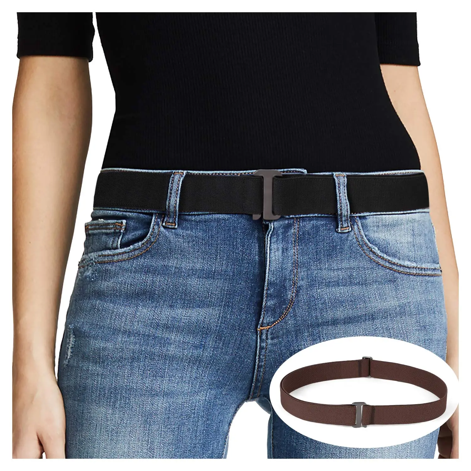 C-black+coffee-guncolor Buckle