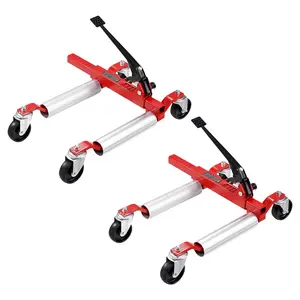 fathersdaygift VEVOR Wheel Dolly, Max Capacity 1500 Lbs Car Dolly, Car Jack Dolly Lifter with Wheels, Heavy Duty Vehicle Positioning Ratchet Tire Jack, for Vehicle Car Auto Repair Moving, Set of 2