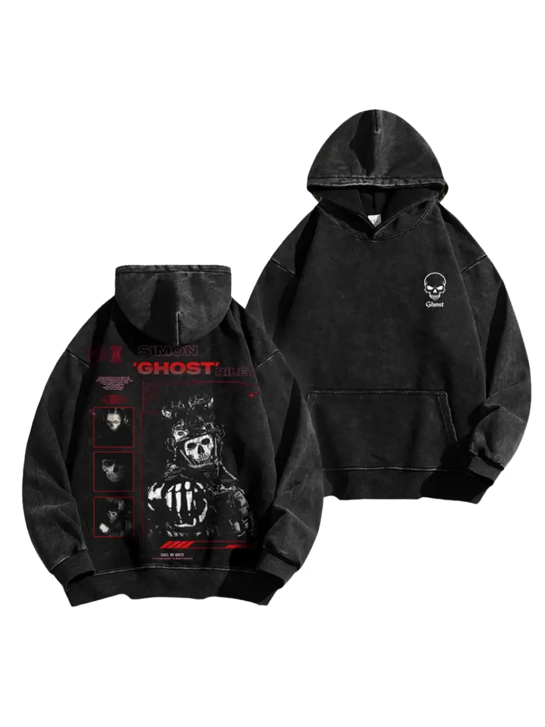 Superstyle hoodie Simon "Ghost" Riley Skull Mask Warrior COD: Modern Warfare II Edition Long Sleeve Cotton Unisex Vintage Gym fit man retro fashion