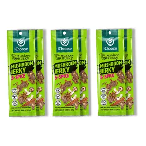 Zonfair Shiitake Mushroom Jerky 5-Spice Bundle (6 packs) Snack