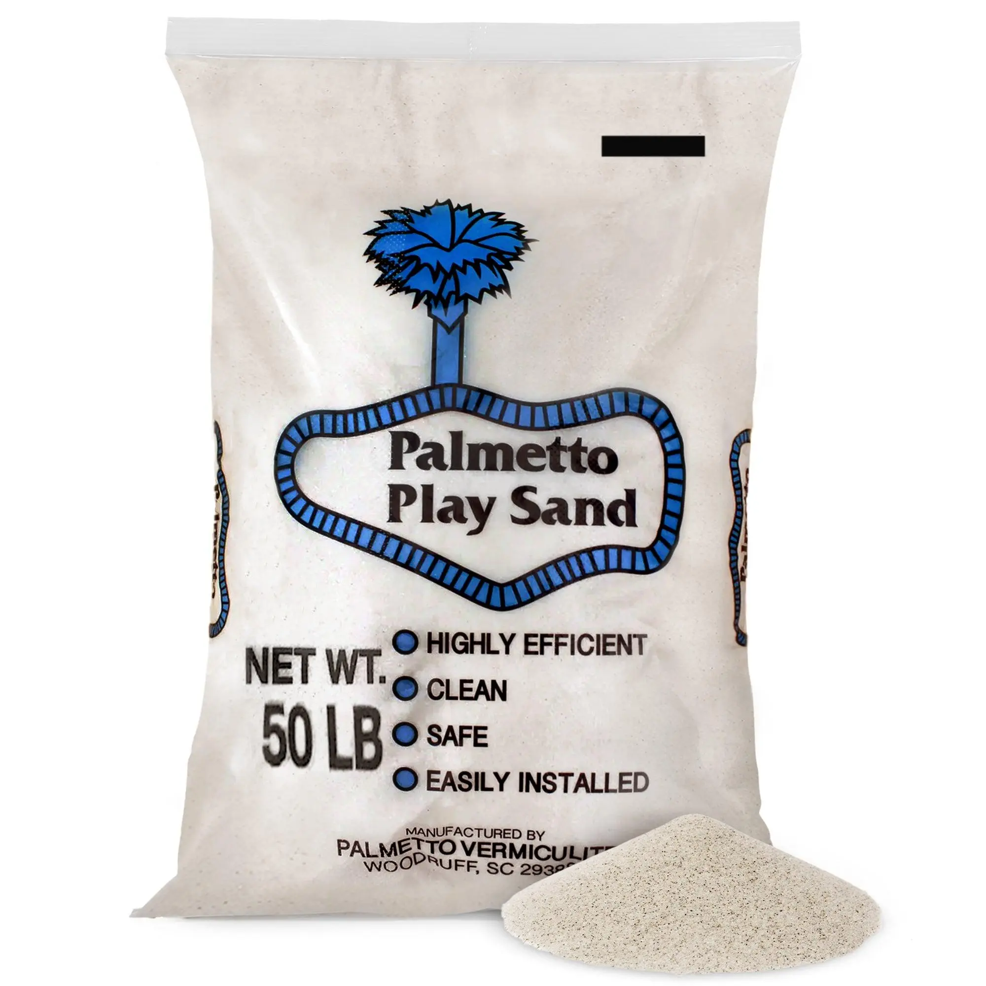 Palmetto Natural Play Sand for Sand Box, Play Areas, & Home Decor, 50 LB, Creme Palmetto Natural Play Sand for Sand Box, Play Areas, & Home Decor, 50 LB, Creme