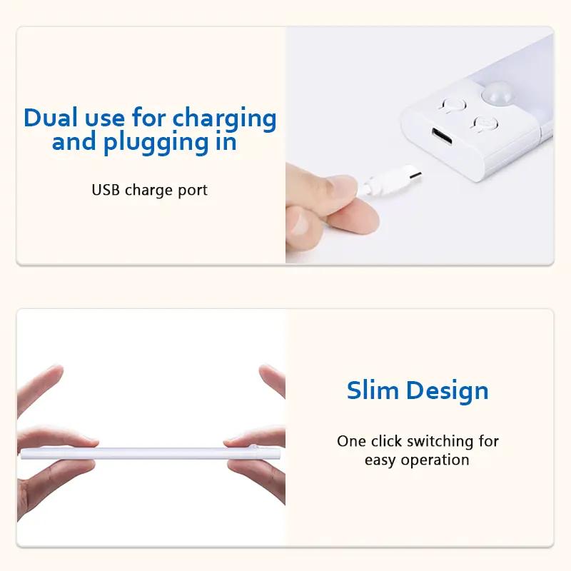 LED Motion Sensor Lights 4 Pack USB Rechargeable Magnetic Closet Under Cabinet Night Light 3 Color Temperatures Stepless Dimming Energy Saving for Kitchen Stairs Wardrobe Pantry Coffee Corner Bathroom Sink Cabine LED Motion Sensor Lights 4 Pack USB Rechargeable Magnetic Closet Under Cabinet Night Light 3 Color Temperatures Stepless Dimming Energy Saving for Kitchen Stairs Wardrobe Pantry Coffee Corner Bathroom Sink Cabine