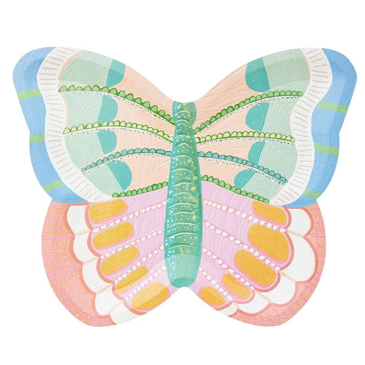 Butterfly Shaped Paper Plates – 8ct | Decorative Party Plates | 9"