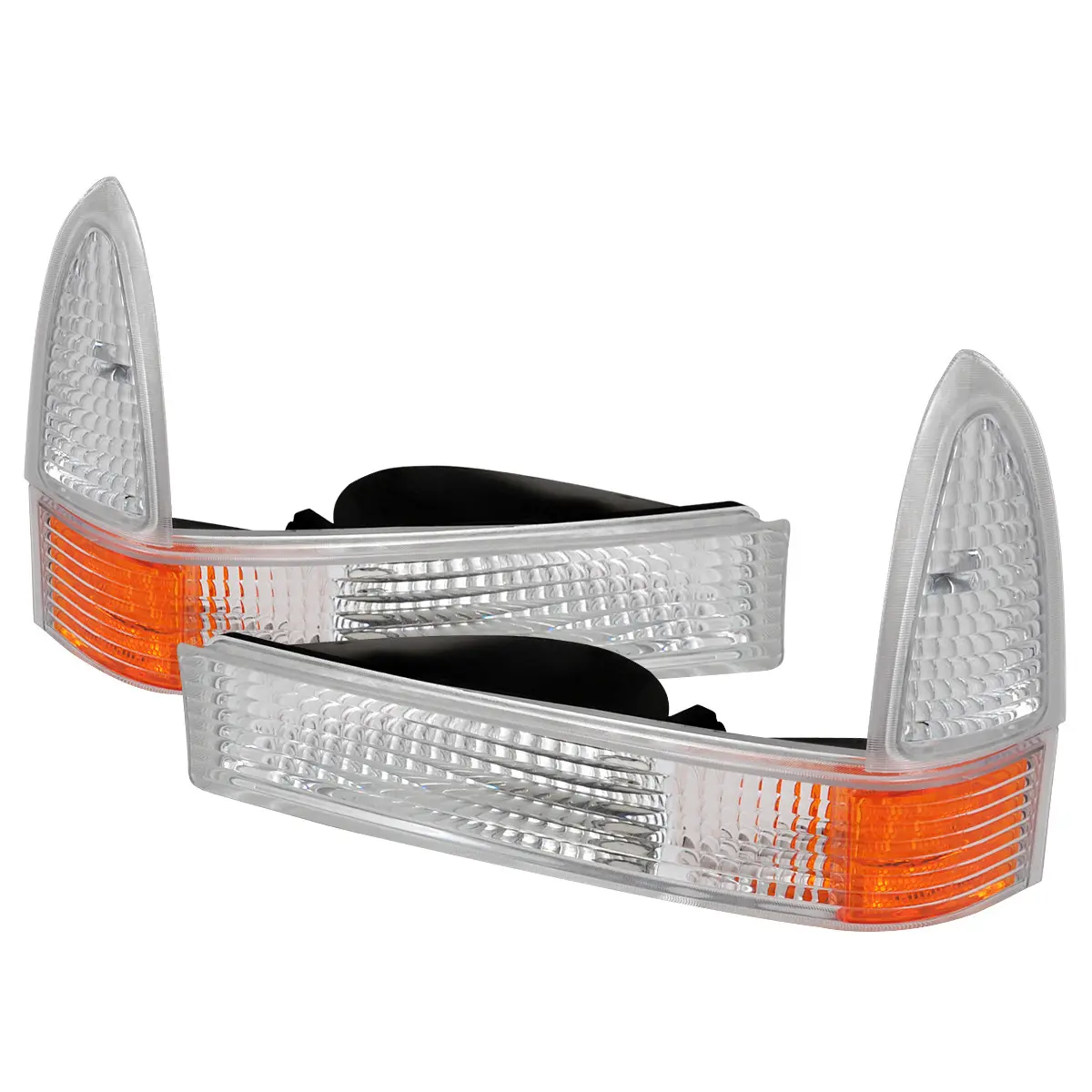 1999-2004 Ford F-250/F-350/F-450/F-550/Excursion Corner Lights (Chrome Housing/Clear Lens)