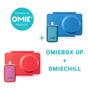 OmieBox UP bento lunch box + OmieChill food pouch cooler