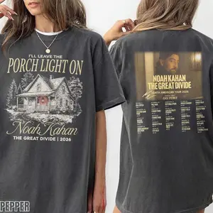 Noah.K The Divide Tour Shirt, I'll Leave Porch Light On Concert Tee, Unisex