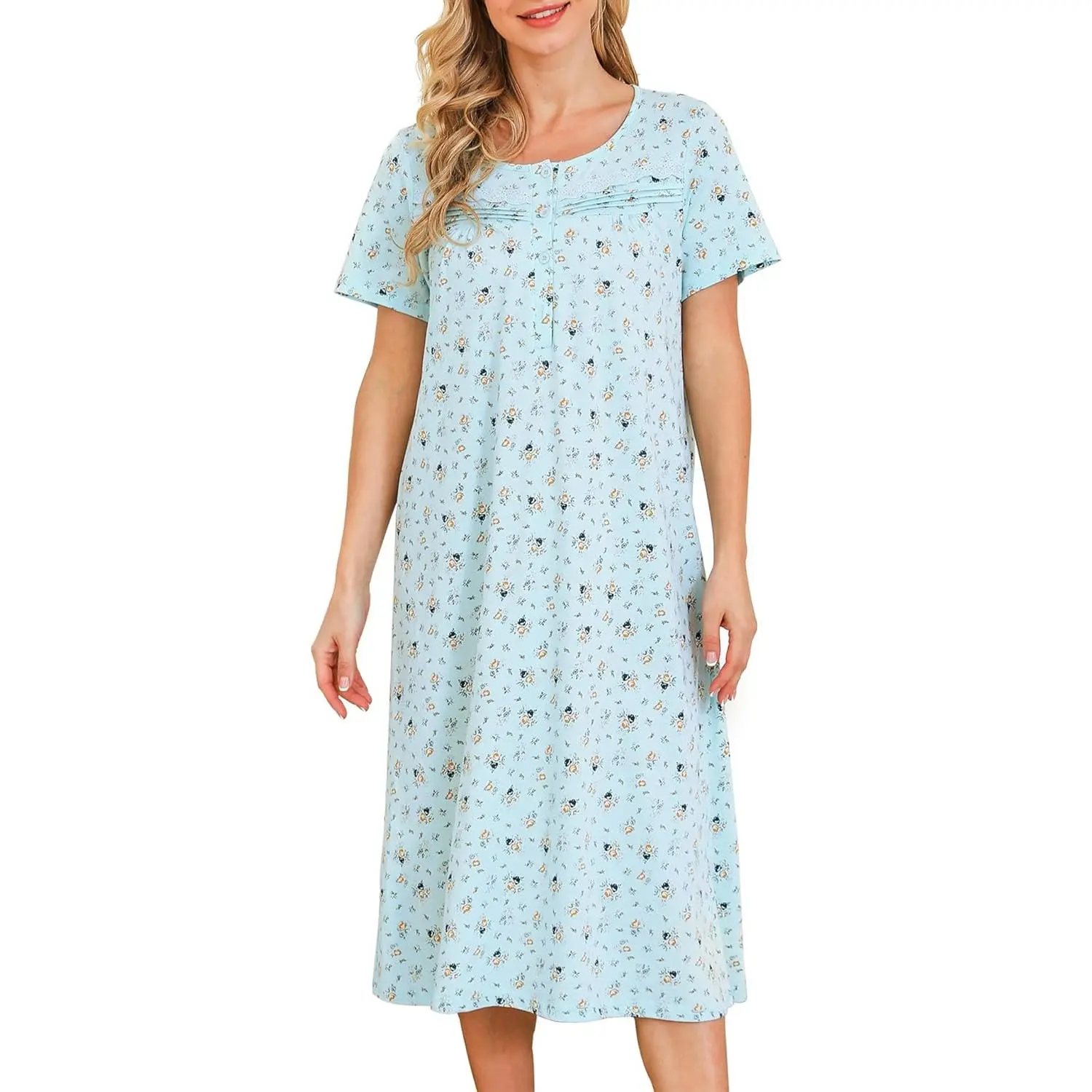 Nightgowns for Women Soft 100% Cotton House Dress Short/Long Sleeve Night Gowns Comfy Sleepwear S-3XL - TikTok Shop Nightgowns for Women Soft 100% Cotton House Dress Short/Long Sleeve Night Gowns Comfy Sleepwear S-3XL - TikTok Shop