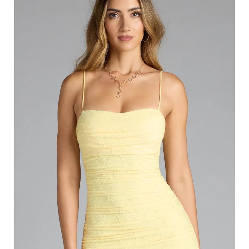 Alba Cowl Neck Mermaid Floral Formal Dress