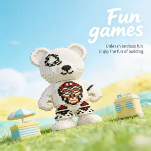 Totem Teddy Bear, 2002pcs 3D Puzzle, Trendy Toy, Decorative Statue, DIY Ornament, Christmas, Halloween, Office, Bedroom, Bar Decoration