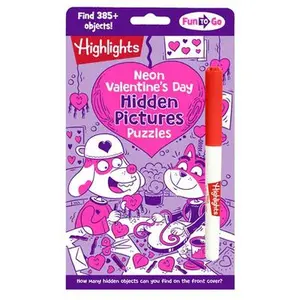Neon Valentine's Day Hidden Pictures Puzzles: Bright Neon Hidden Pictures Book Filled with Valentines Day Puzzles, Heart-Shaped Surprised and Hundreds -- Highlights, Paperback