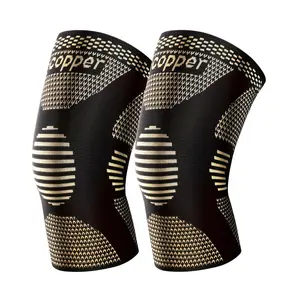 1 Pair Copper Knee Pads Ultimate Shock-Absorbing Gear for Men & Women Superior Knee Support for Sports Yoga Fitness Basketball recovery support