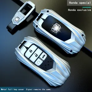 For Honda Car Key Case Metal Key Cover Scratch-Resistant 3-Layer Protection Elegant Contoured Design for Maximum Protection