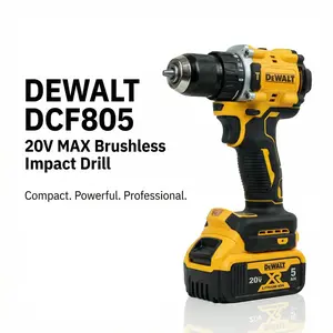 Dewalt DCF805 Cordless Impact Driver – 0-2000 RPM, Two-Speed Transmission, 1/2" Chuck – Built for Assembly Work & Tight Spaces with 20V Lithium-Ion Battery