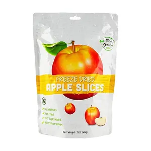 BIG GREEN Freeze Dried Apple Chips - 100% Natural Fruit Snack, 0g Sugar, 0 Additives, 60g Bag