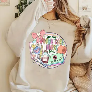 In My Nurse Era Shirt, Wound Care Nurse Sweatshirt, Rainbow Nurse Hoodie, Nursing Department Tee, Gift For Nursing Cotton Crewneck