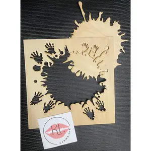 8x8 Wooden Halloween Blood Splatter Stencil for T-Shirt Bleaching (Advanced Bleachers)