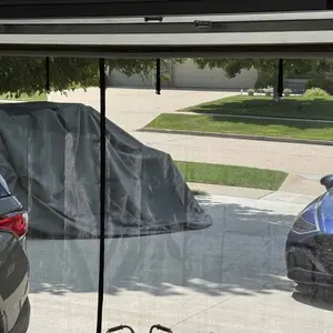 Garage Screen Door - Magnetic Closure, Reinforced Fiberglass Mesh, Heavy Duty Weighted Bottom, Easy Installation, Pest-Free Design