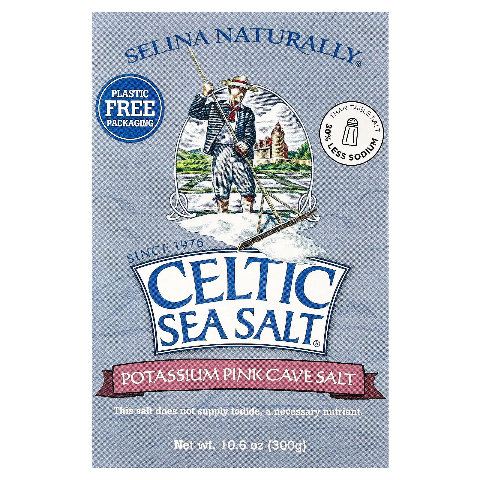 Celtic Sea Salt Potassium Pink Cave Salt, 10.6 oz (300 g)