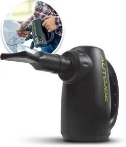 Auto Joe ATJ-ABD1 500-Watt Air Blasting Water Dryer with 10-Ft AC Cord Storage Bag & 9 Nozzle Attachments for Car Motorcycle Detailing Black