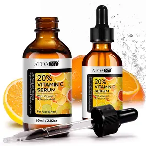2-Pack Atoany Vitamin C Serum, Brightening Hydrating Serum, Skincare Essence, Moisturizing Antioxidant, Boosts Skin Hydration, for Face and Neck, 60ML/bottle