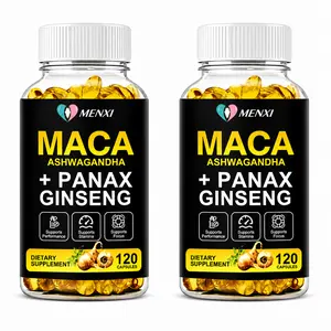 2 Pack Organic Maca Root 240 Capsules 10000mg Peruvian Maca Extract with Ashwagandha & Panax Ginseng for Men Women Vegan Non-GMO Gluten-Free Healthcare Supplement