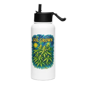 'Sol Grown' 32 oz Stainless Steel Water Bottle/Straw Lid