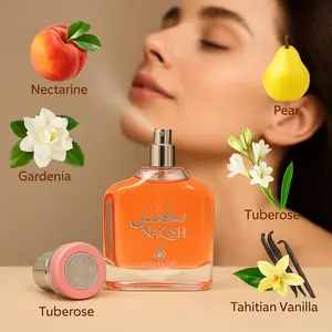 NAQSH Eau De Parfum – Premium Arabian Fragrance for Women with Nectarine, Jasmine, Tuberose, Fragrances Vanilla, Patchouli & Sandalwood | 100ml Spray, 20% Oil, 18-24 Hour Wear  Romantic Floral Scent for Day or Night – Made in UAE (MDO007)