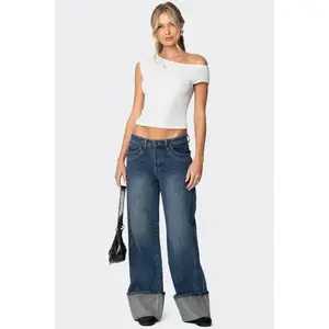 Vesper Cuffed Low Rise Baggy Jeans