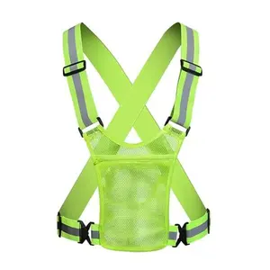 Reflective Safe Vest Light Weight Adjustable Elastic Jackets Outdoor Night Walking Vests Enduring Safe