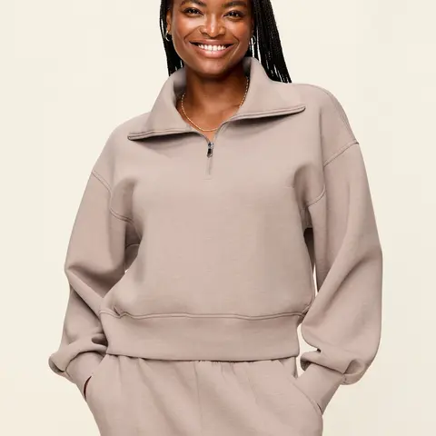 Old Navy Women's Bounce Fleece Half-Zip Pullover Sweatshirt