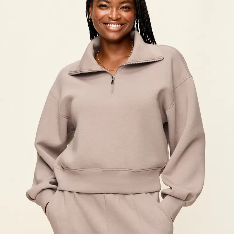 Old Navy Women's Bounce Fleece Half-Zip Pullover Sweatshirt