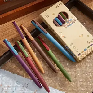 6 Pack Multicolor Gel Pens, Soft Grip Comfortable Writing, Quick-Drying Ink, Ideal for Office & Study Use, Smooth Line Performance, Office Stationery Supplies